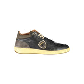 Blauer Sleek Black Lace-Up Sneakers with Contrast Details -   -  Blauer.
